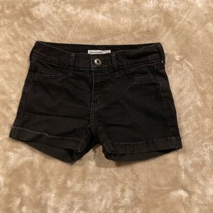 Abercrombie kids black jean shorts